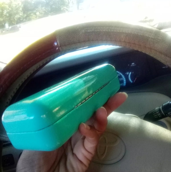 Vintage Tiffany Patent Leather Eyeglass Case Hard Shell - Picture 5 of 12